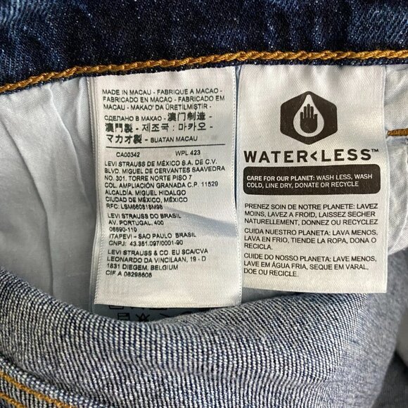 Levi's Premium Wedgie Straight Jeans Button Fly High‎ Rise NWT Women's Size 22W - Picture 11 of 12